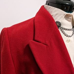 Gorgeous vintage Talbot's red wool and cashmere blazer.